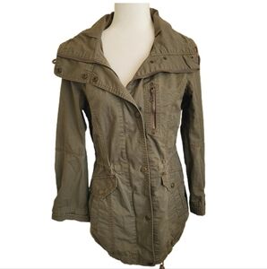 Marc New York jacket , Military Cargo Trench , Green , Zippers, Buttons ,A2